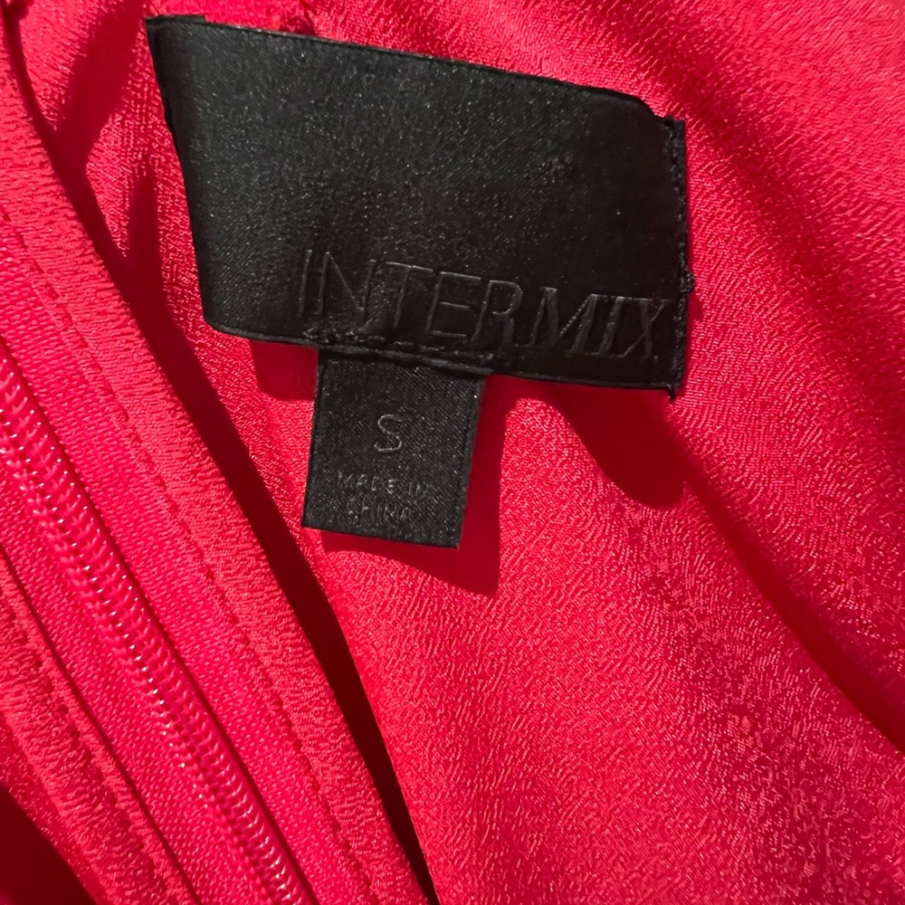 INTERMIX Pink Asymmetrical Ruffled Cocktail Dress - Picture 5 of 6